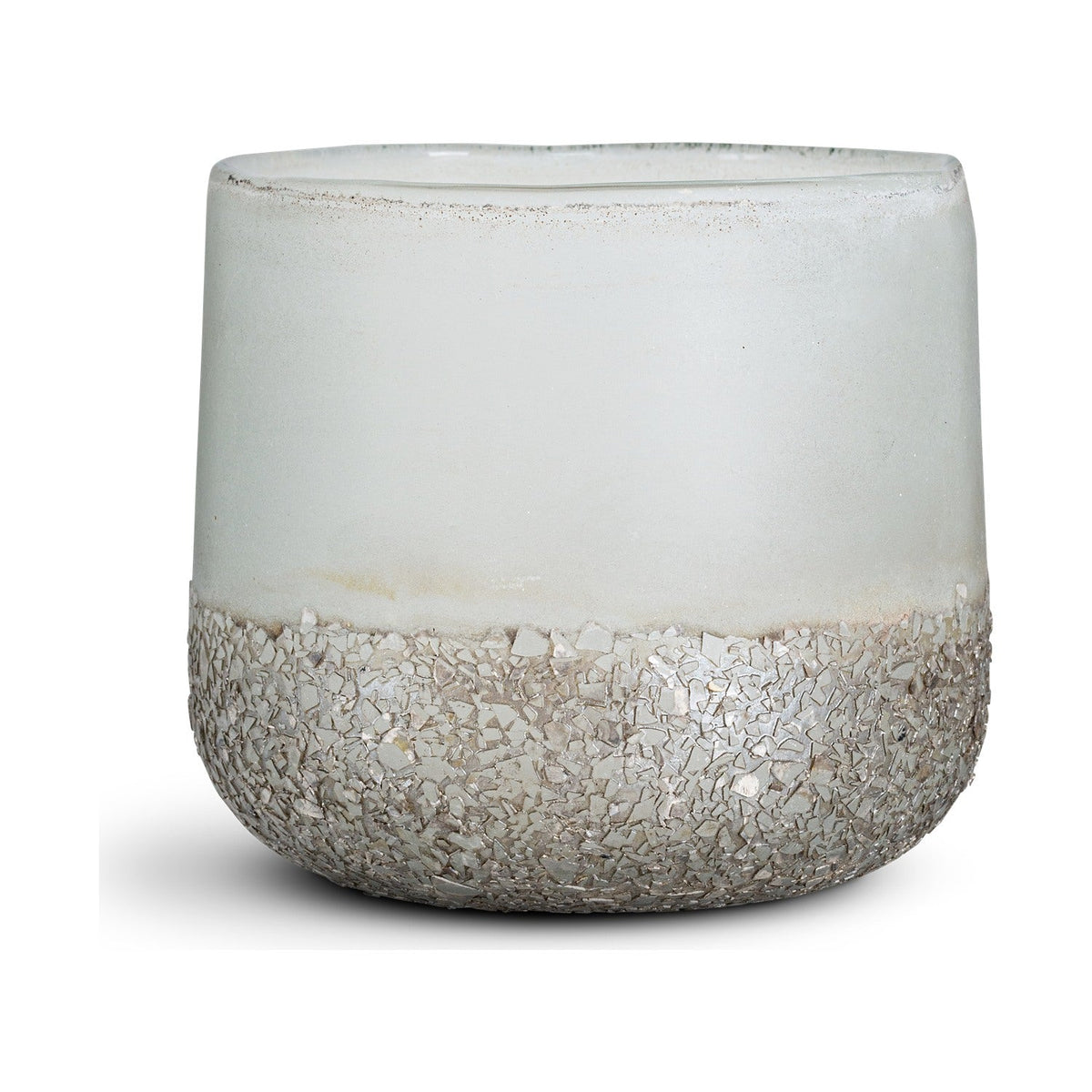 Riyara Medium Christmas Candle Holder - Silver Sparkle