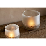 Riyara Medium Christmas Candle Holder - Silver Sparkle