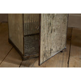 Ruala Ribbed Mercury Glass Lantern - Brass