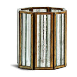 Tyma Medium Silvered Glass Tealight Holder - Brass