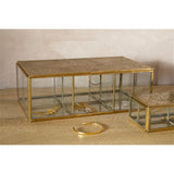 Kijang Small Perforated Jewellery Box - Brass & Clear