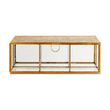Kijang Large Perforated Jewellery Box - Brass & Clear