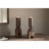 Rana Reclaimed Wood Candle Holder - Natural