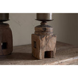 Rana Reclaimed Wood Candle Holder - Natural