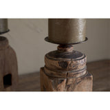 Rana Reclaimed Wood Candle Holder - Natural
