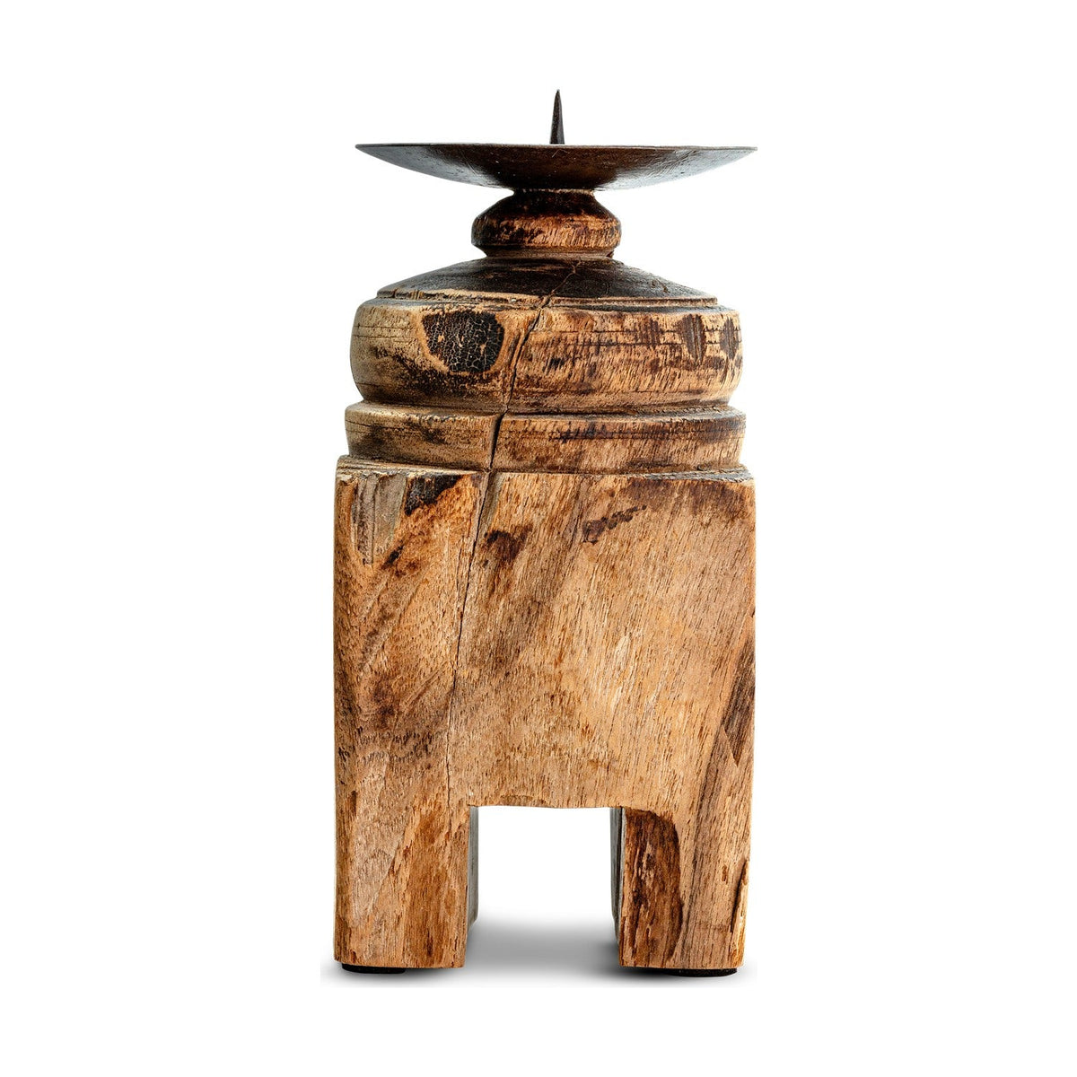 Rana Reclaimed Wood Candle Holder - Natural