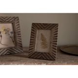 Janoni 4 x 6 Carved Mango Wood Photo Frame - Natural