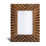 Janoni 4 x 6 Carved Mango Wood Photo Frame - Natural