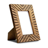 Janoni 4 x 6 Carved Mango Wood Photo Frame - Natural