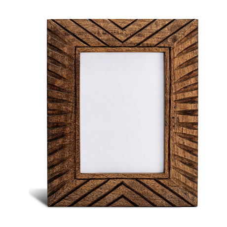 Janoni 5 x 7 Carved Mango Wood Photo Frame - Natural