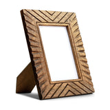 Janoni 5 x 7 Carved Mango Wood Photo Frame - Natural