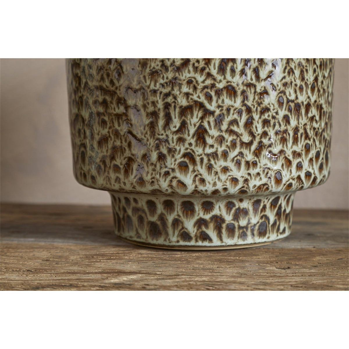 Uzuri Tall Stoneware Vase - Brown