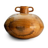 Hujan Textured Ceramic Vase - Ochre
