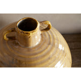 Hujan Textured Ceramic Vase - Ochre