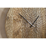Shahar Carved Mango Wood Wall Clock - Brown