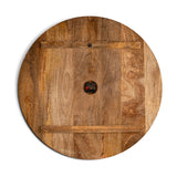 Shahar Carved Mango Wood Wall Clock - Brown