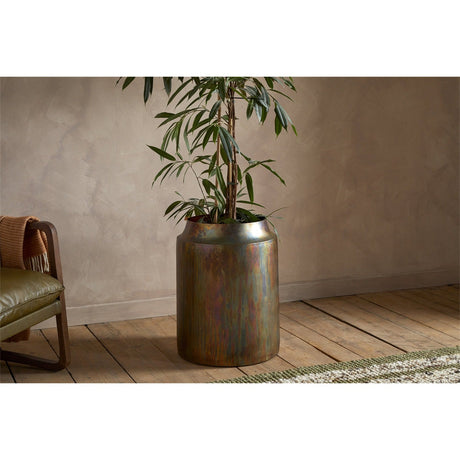 Roja Iron Planter - Oxidised Metal