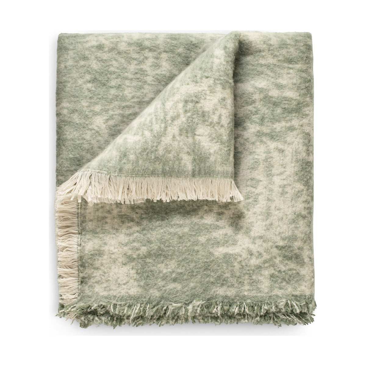 Kambali 130 x 200cm Distressed Jacquard Throw - Moss