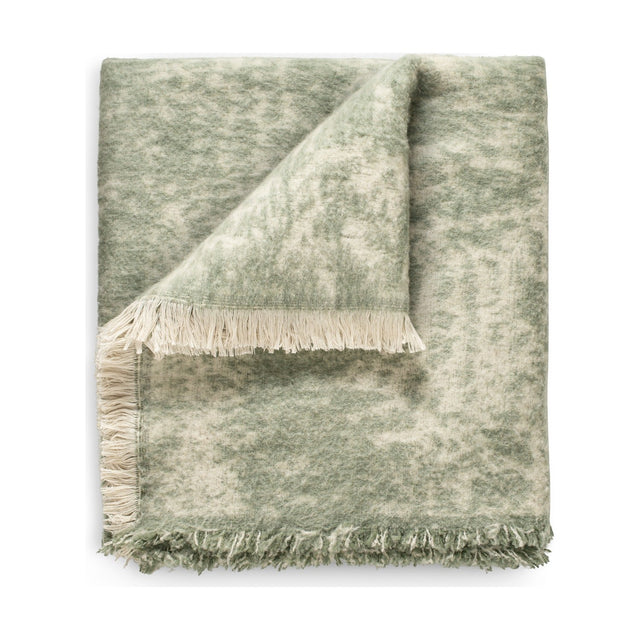 Kambali 130 x 200cm Distressed Jacquard Throw - Moss
