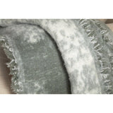 Kambali 130 x 200cm Distressed Jacquard Throw - Moss