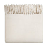 Velatu Fringed Merino Wool Throw - Natural