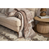 Kambali 130 x 200cm Distressed Jacquard Throw - Natural