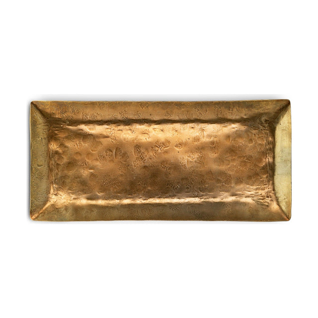Neram Hammered Iron Tray - Antique Brass