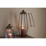 Nyiruan Large Glass Lantern - Brass & Clear