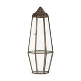 Nyiruan Large Glass Lantern - Brass & Clear