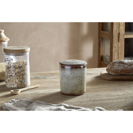 Cam Lidded Storage Jar - Mocha