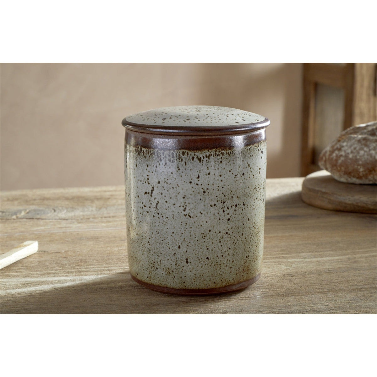 Cam Lidded Storage Jar - Mocha