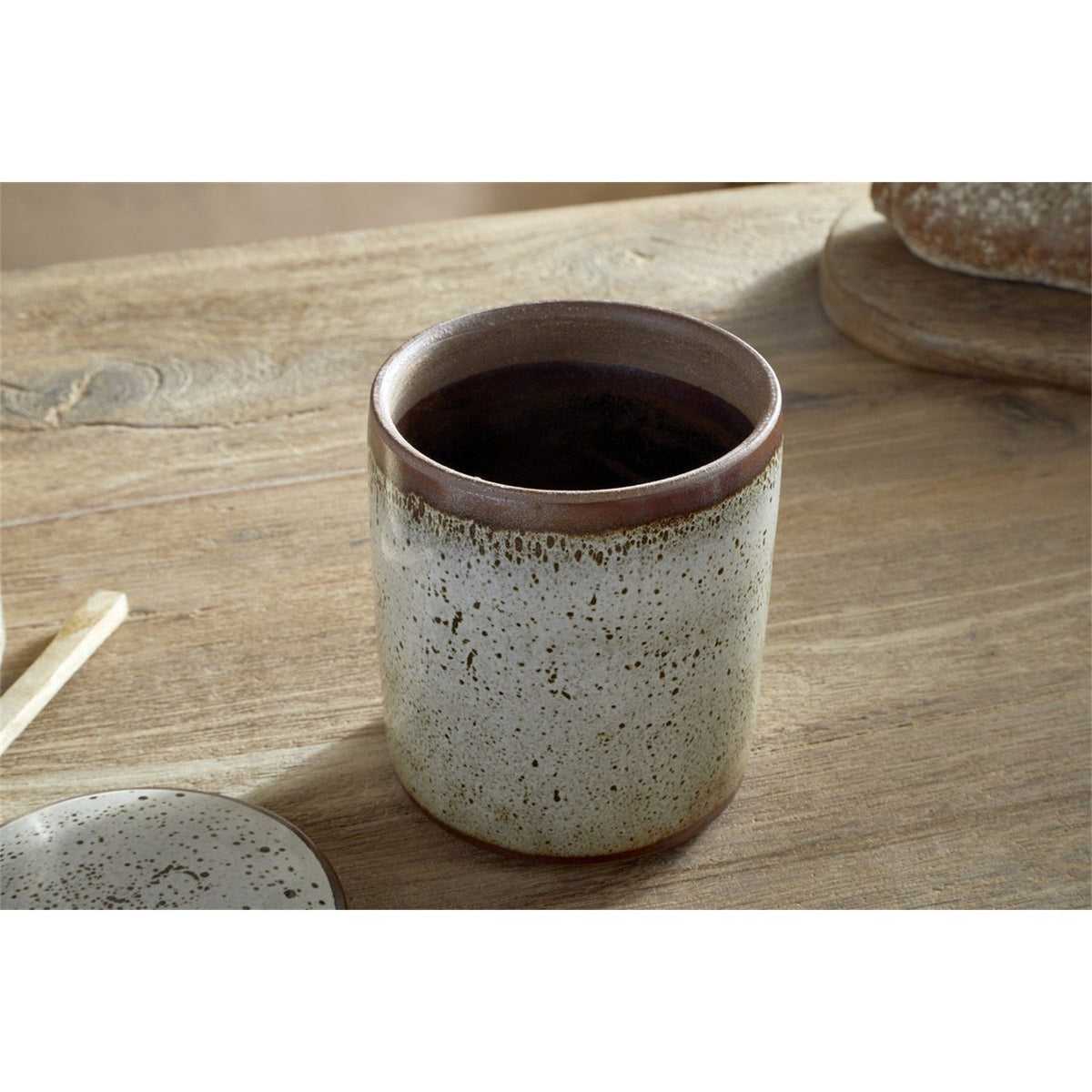 Cam Lidded Storage Jar - Mocha