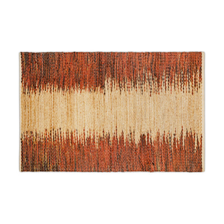 Kekere 150 x 240cm Jute & Cotton Rug - Natural & Rust