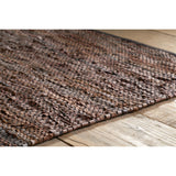 Ele 150 x 240cm Handwoven Recycled Leather Rug - Tan