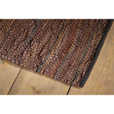 Ele 150 x 240cm Handwoven Recycled Leather Rug - Tan