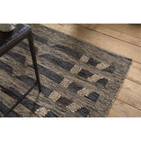 Nadiki 150 x 240cm Recycled Leather Rug - Black & Natural