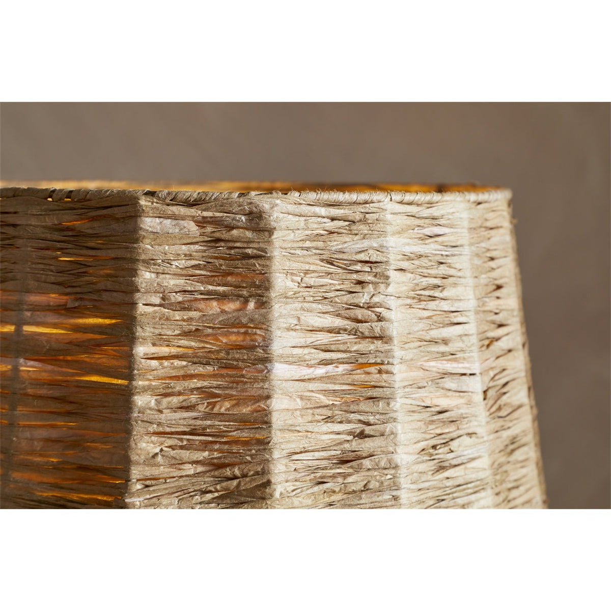 Jiji Medium Woven Raffia Lampshade - Natural
