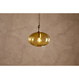 Otoro Small Round Recycled Glass Pendant Light - Honey