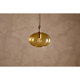 Otoro Small Round Recycled Glass Pendant Light - Honey