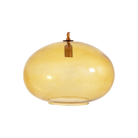 Otoro Recycled Glass Pendant Light - Honey - Large Round