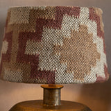 Shanto Jute Kilim Lampshade - Rust & Natural - Medium, styled view 3