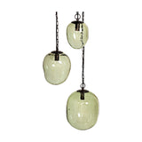 Sanvika 3 Light Organic Cluster Pendant Light - Green