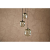 Sanvika 3 Light Organic Cluster Pendant Light - Green