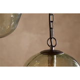 Sanvika 3 Light Organic Cluster Pendant Light - Green