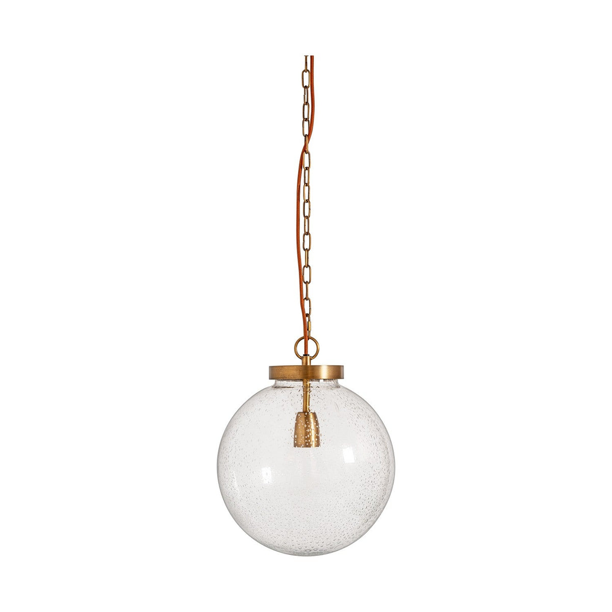 Jayeda Recycled Glass Ball Pendant Light - Clear