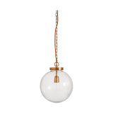 Jayeda Recycled Glass Ball Pendant Light - Clear