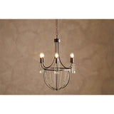 Naavia 6 Light Iron & Crystal Chandelier - Rust