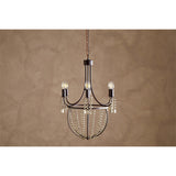 Naavia 6 Light Iron & Crystal Chandelier - Rust
