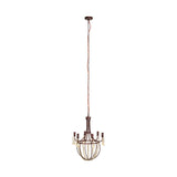 Naavia 6 Light Iron & Crystal Chandelier - Rust