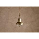 Sakti Brass & Recycled Glass Pendant Light - Clear